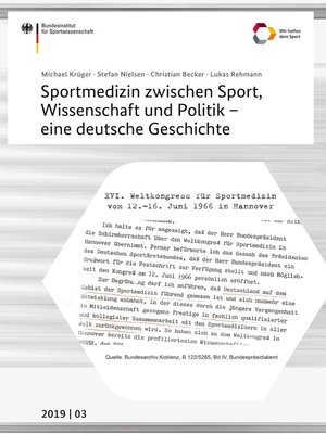 cover image of Sportmedizin zwischen Sport, Wissenschaft und Politik--eine deutsche Geschichte